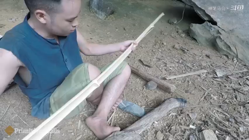 第1季梦开始的地方精剪P7小竹弓技能演示(3)(真人我的世界-空手发展-石器时代)