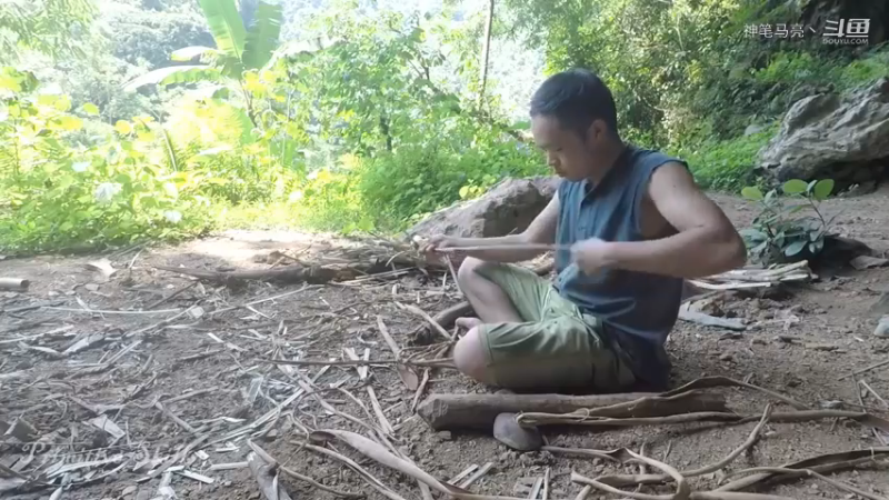 第1季梦开始的地方精剪P5草鞋(7)(真人我的世界-空手发展-石器时代)