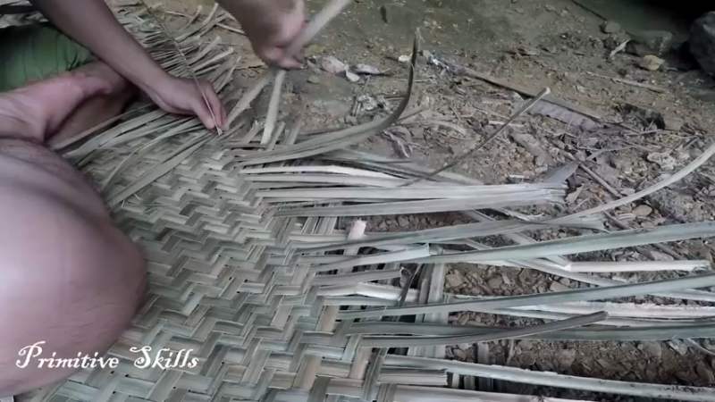 第1季梦开始的地方精剪P4传统方法编制草席(13)(真人我的世界-空手发展-石器时代)