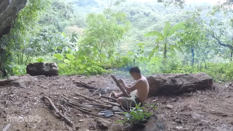 第1季梦开始的地方精剪P2石斧(7)(真人我的世界-空手发展-石器时代)