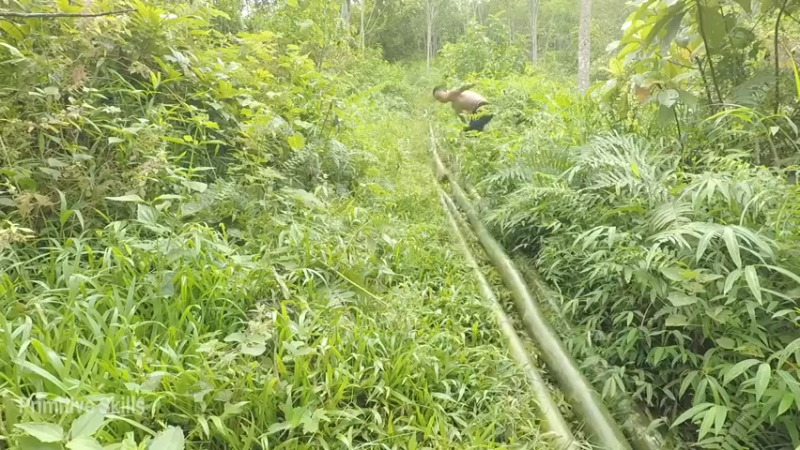 梦开始的地方精剪P9在庇护所制作床(3)(真人我的世界-空手发展-石器时代)