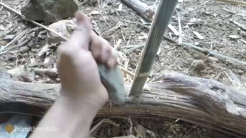 第1季梦开始的地方精剪P7小竹弓技能演示(4)(真人我的世界-空手发展-石器时代)