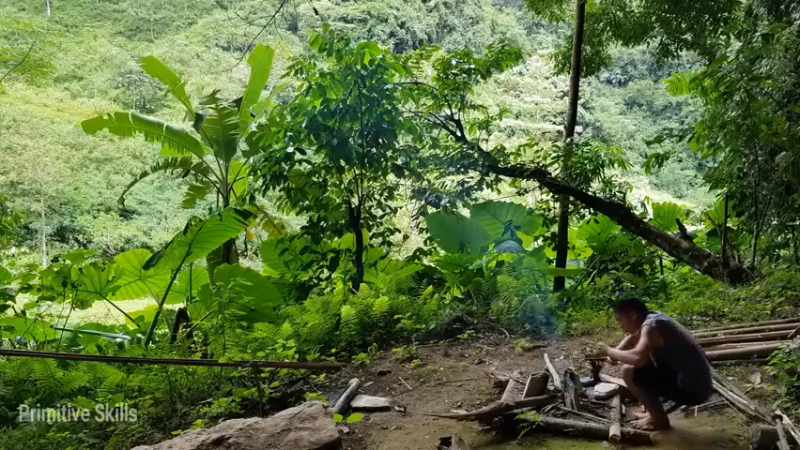 梦开始的地方精剪P20用祖传石板烹饪(5)(真人我的世界-空手发展-石器时代)