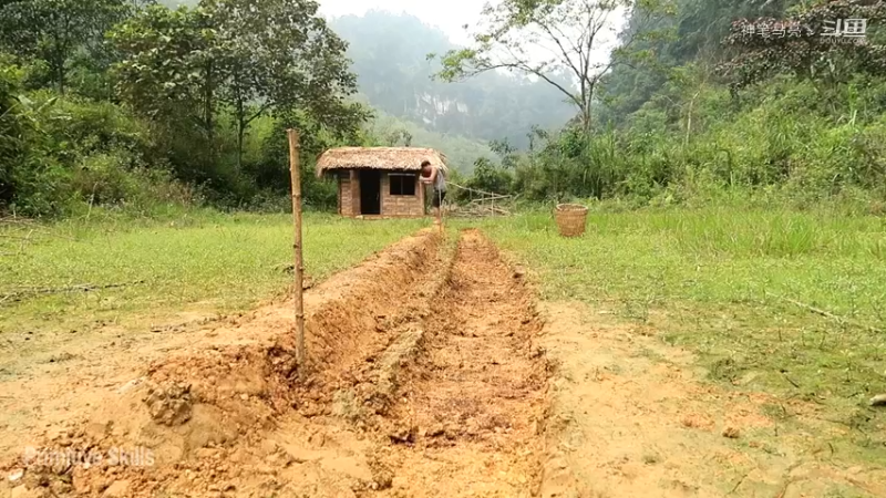 精剪回顾1号基地：06开垦水稻田(5)【真人我的世界-空手发展-铁器时代】