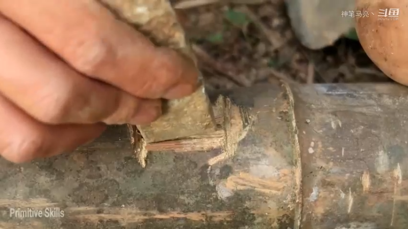 放下第一个基地：03(16)制作竹小屋【真人我的世界-空手发展-铁器时代】