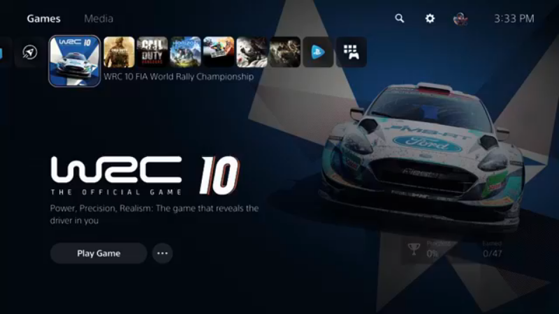 驾驶俱乐部 WRC 10 (PS5)  大雨  4K 60FPS HDR  游戏1