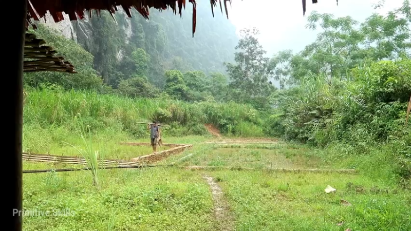 精剪回顾1号基地19搭建鱼塘4【真人我的世界-空手发展-单人炼铁】