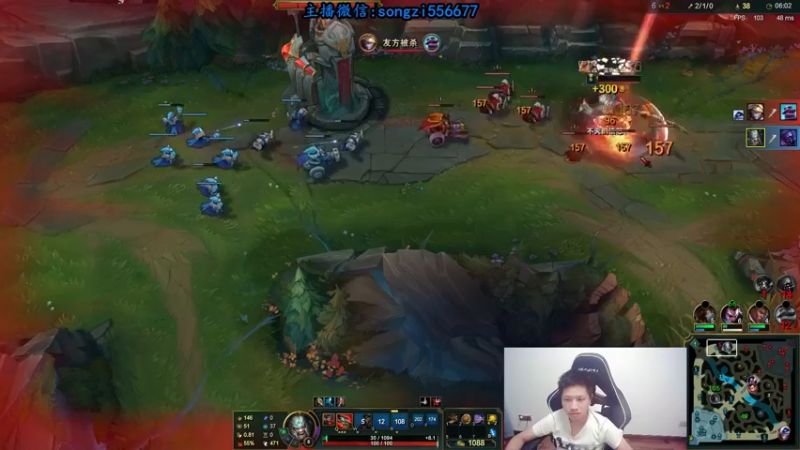 【2021-09-05 23点场】douyu丶松子：蛮王:版本T0 选到=包赢