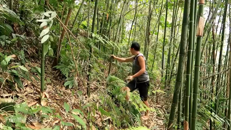 精剪回顾1号基地E08棕榈叶棚2【真人我的世界-空手发展-单人炼铁】