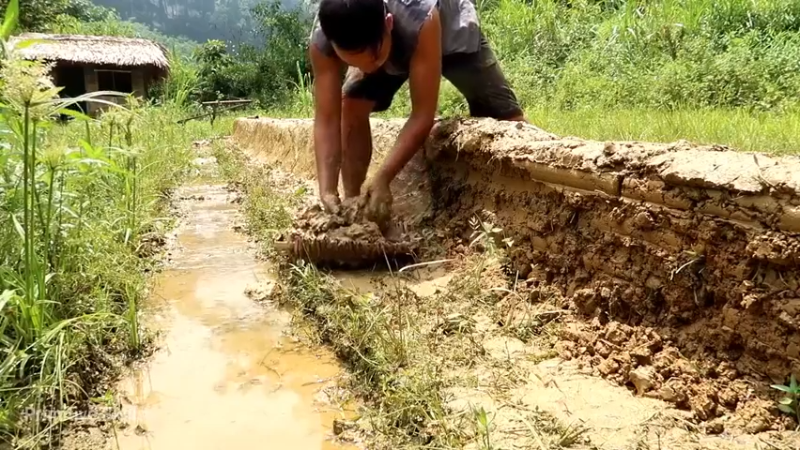 精剪回顾1号基地19搭建鱼塘9【真人我的世界-空手发展-单人炼铁】