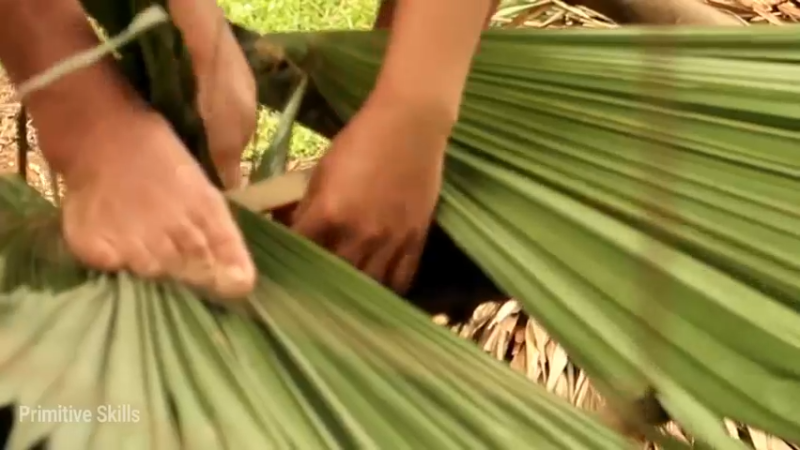 精剪回顾1号基地E08棕榈叶棚13【真人我的世界-空手发展-单人炼铁】