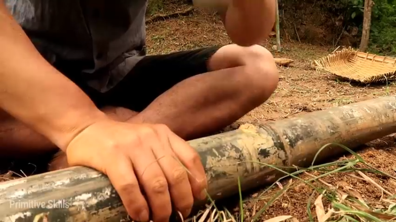 精剪回顾1号基地E08棕榈叶棚8【真人我的世界-空手发展-单人炼铁】