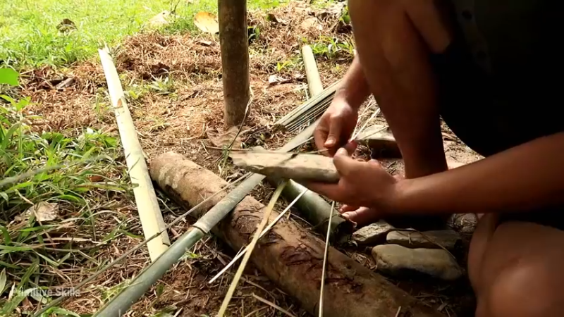 精剪回顾1号基地10竹制捕获篓8【真人我的世界-空手发展-单人炼铁】