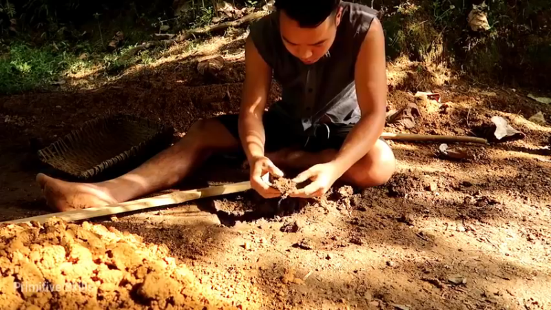 精剪回顾1号基地15黏土炉具3【真人我的世界-空手发展-单人炼铁】