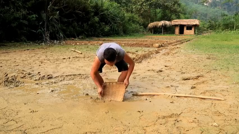 精剪回顾1号基地11鱼塘2【真人我的世界-空手发展-单人炼铁】