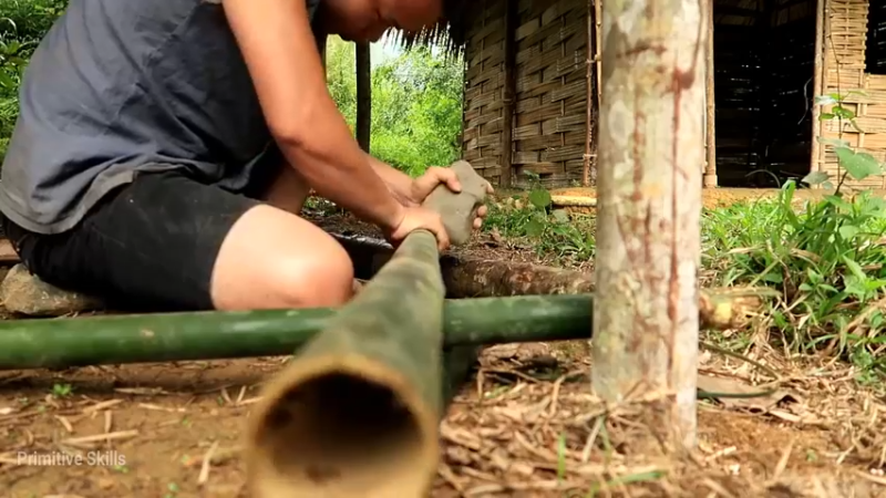 精剪回顾1号基地10竹制捕获篓5【真人我的世界-空手发展-单人炼铁】