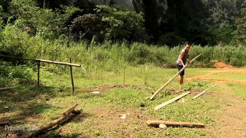 精剪回顾1号基地：07开垦水稻田(6)【真人我的世界-空手发展-铁器时代】