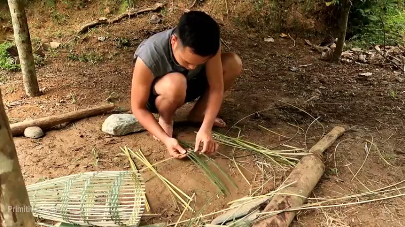 精剪回顾1号基地10竹制捕获篓11【真人我的世界-空手发展-单人炼铁】