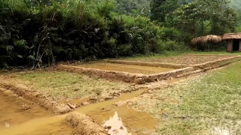 精剪回顾1号基地11鱼塘14【真人我的世界-空手发展-单人炼铁】