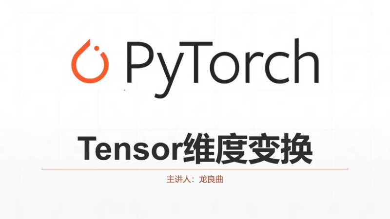 P14 Lesson09 Tensor维度变换-1