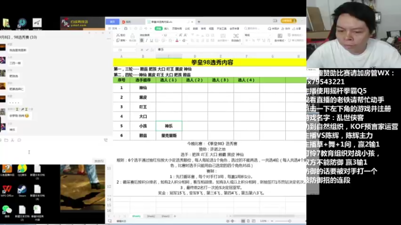 【2021-09-08 20点场】格鬦家大口：晚上好，KOF98选秀赛！