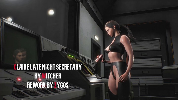 Resident Evil 2 Remake Claire Late night secretary outfit