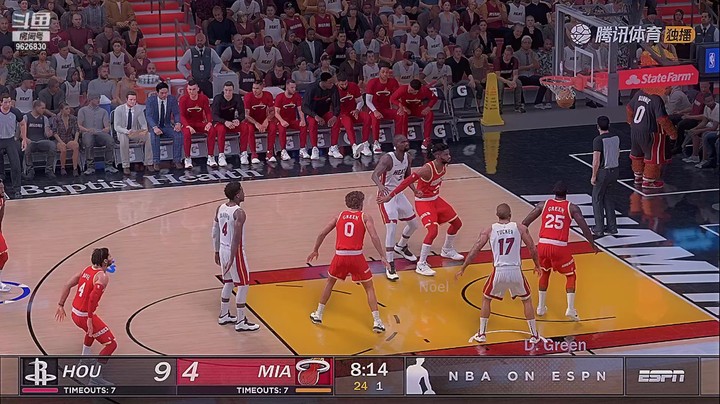 NBA2K21BLY最新名单烂队拯救之火箭,交易得到白边后对阵热火
