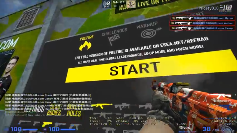 我上我也行：CSGO瞄准挑战赛 AK47 12.914s