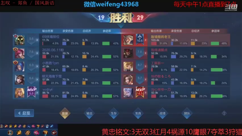 【2021-09-09 18点场】第一微风：国服黄忠推塔小王子！