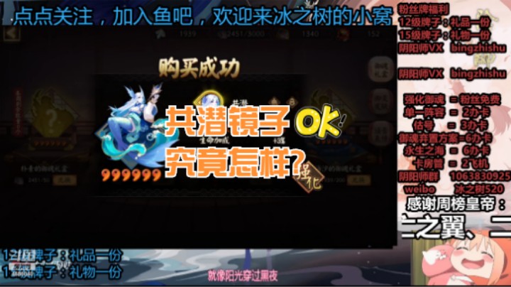 【阴阳师】冰之树的共潜镜子提升了没？