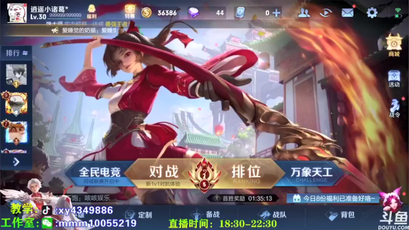 【2021-09-11 18点场】逍遥小诸葛丶：国服诸葛 视觉盛宴！