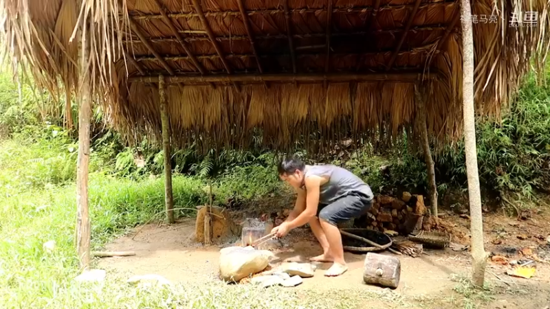 回顾1号基36文明的进步(5)铁斧【真人我的世界-空手发展-单人炼铁】