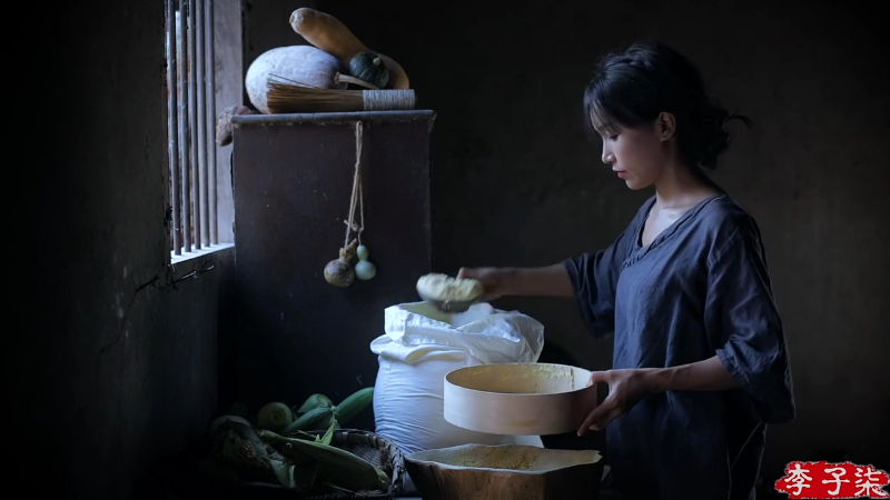 我在斗鱼看李子柒liziqi直播美食