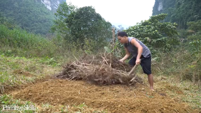 回顾2基地E53做菜园(5)【真人我的世界-空手发展-单人炼铁】