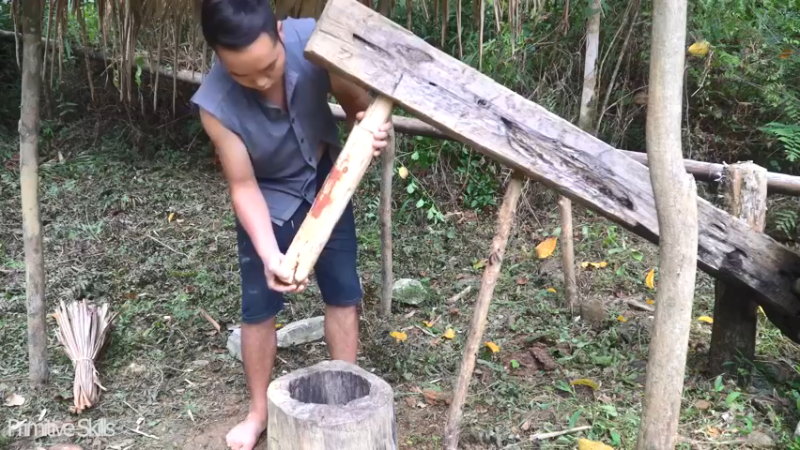回顾2基地56修理水力锤和烤鱼(3)【真人我的世界-空手发展-单人炼铁】