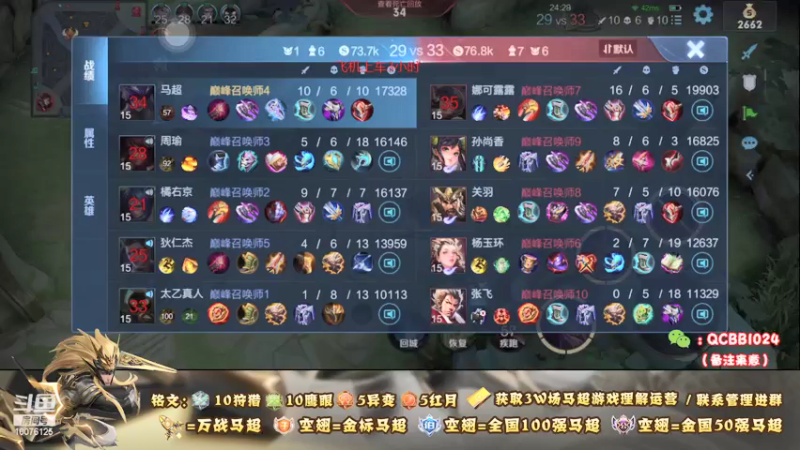 【2021-09-15 22点场】y尘不止马超：3W场国服马超百分百胜率带粉乱杀