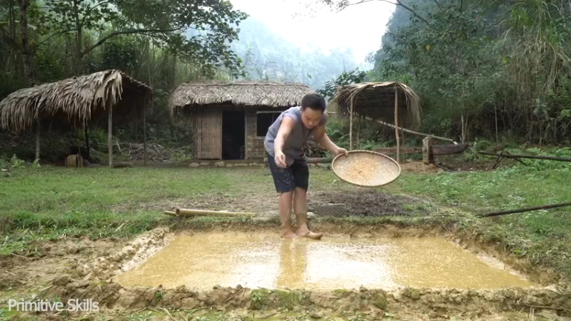 回顾2基地55第二季水稻种植(8)【真人我的世界-空手发展-单人炼铁】