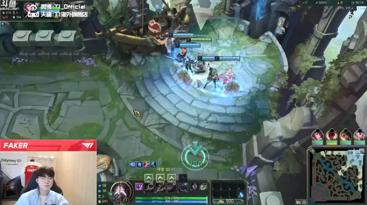 【T1直播faker】中单卡萨丁4-9联合队友拿下游戏胜利这局水了
