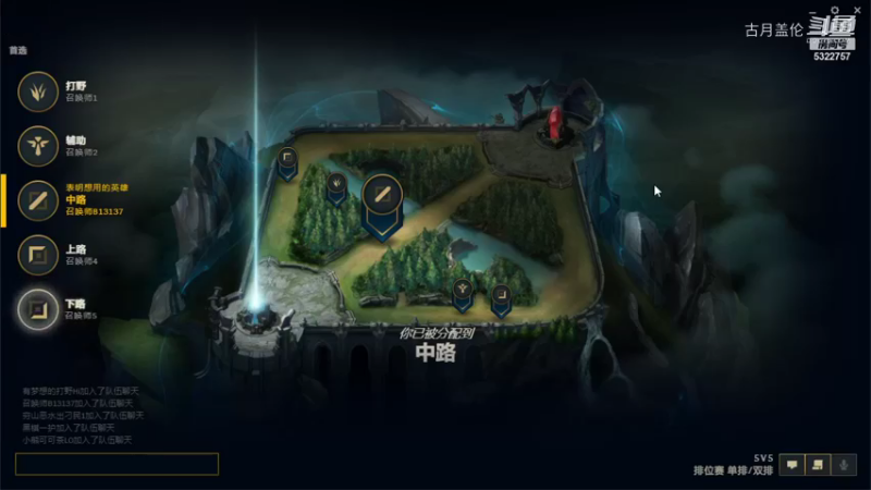 中单盖伦对线佐伊除了打野JS都不稳.