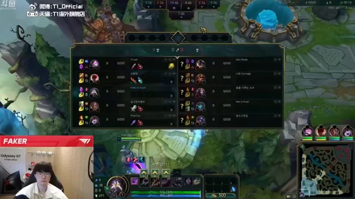 【T1直播faker】中单卡萨丁还没开始就结束了？