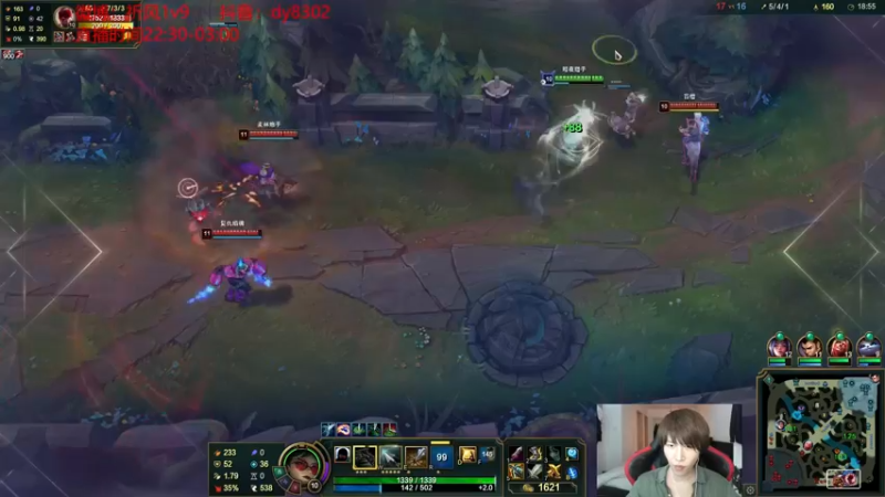 【2021-09-17 00点场】祈风1v9：国服第一VN！一个打八百多个！