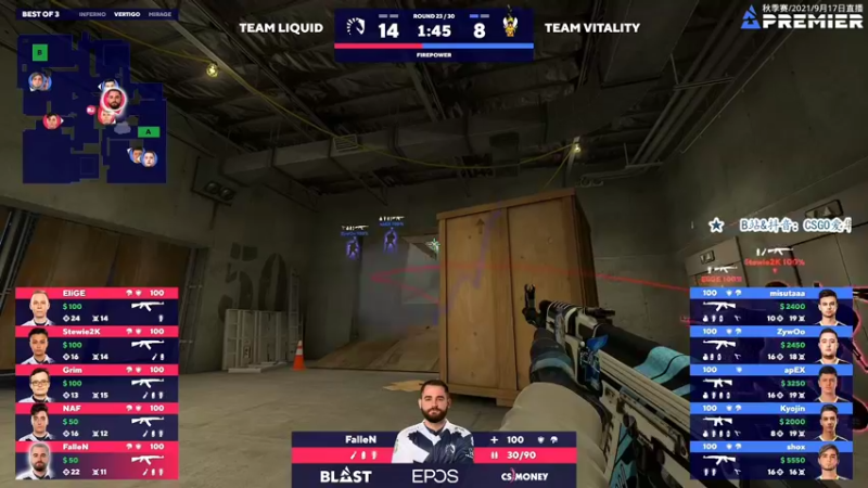 【2021-09-17 03点场】CSGO解说爱华：【爱华】Blast秋季赛 Day1
