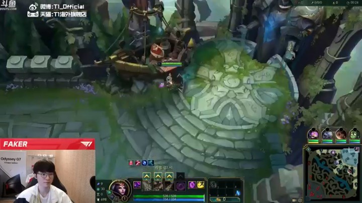 【T1直播faker】中路妖姬9-3团战胜利对面无奈选择投降