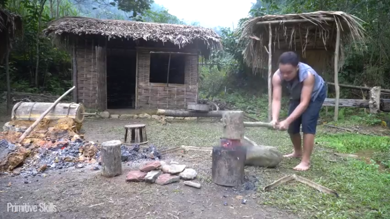 二基地T60获取铁块提取铁矿中的铁16《如果你一无所有 进入单人我的世界，自由荒野 离网乐园 全手工制作耕种 》