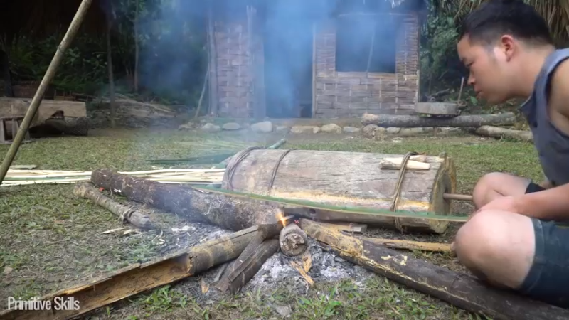 二基地T59用泥巴制作高温熔炉4《如果你一无所有 进入单人我的世界，自由荒野 离网乐园 全手工制作耕种 》