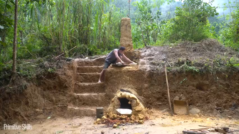 B基地的第71天在户外制作陶器19《如果你一无所有 进入单人我的世界，自由荒野 离网乐园 全手工制作耕种 快乐野外生活》