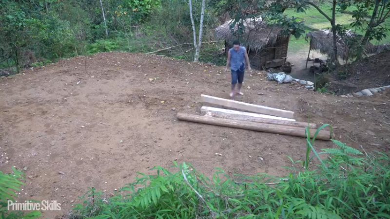 B基地的第70天新屋的框架7《如果你一无所有 进入单人我的世界，自由荒野 离网乐园 全手工制作耕种 快乐野外生活》