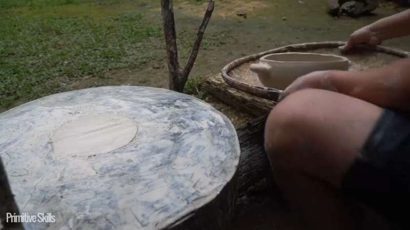 B基地的第71天在户外制作陶器8《如果你一无所有 进入单人我的世界，自由荒野 离网乐园 全手工制作耕种 快乐野外生活》