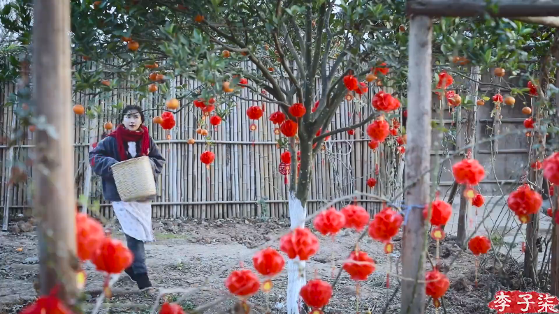 我在斗鱼看李子柒liziqi直播美食