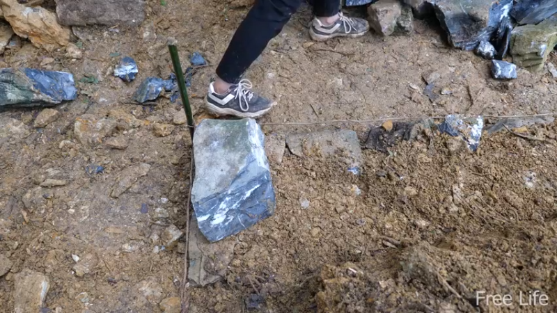 女生野外觅桃源W2建竹屋3（妹子独自深入荒野隐居,建设世外桃源）